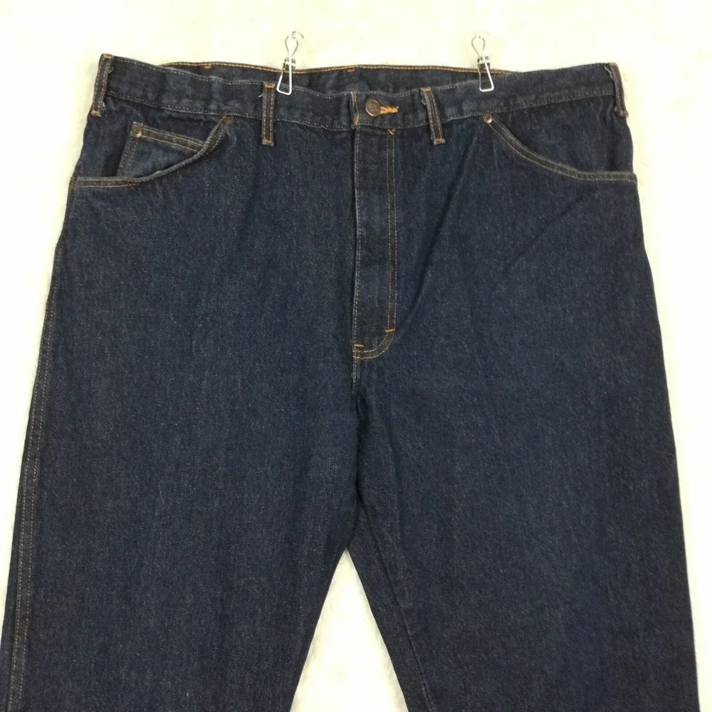Dickies Mens Jeans Regular Fit Straight Leg Blue Denim Dark Indigo 44x30‎
